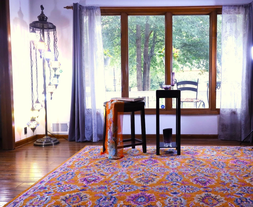 Momeni Ibiza Wool Area Rug, 8' X 10', Orange 8' X 10' - Image 3 of 3