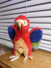 5" Steiff Lora Parrot, Mohair, Chest Tag