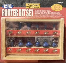 Lifetime Carbide Router Bit Set 12-Piece 46832--New