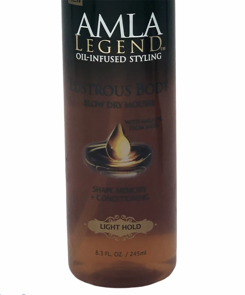 Pacote com 2 mousse SoftSheen Amla óleo infundido estilo sopro seco 8,3 oz suporte leve RARO - Imagem 3 de 4