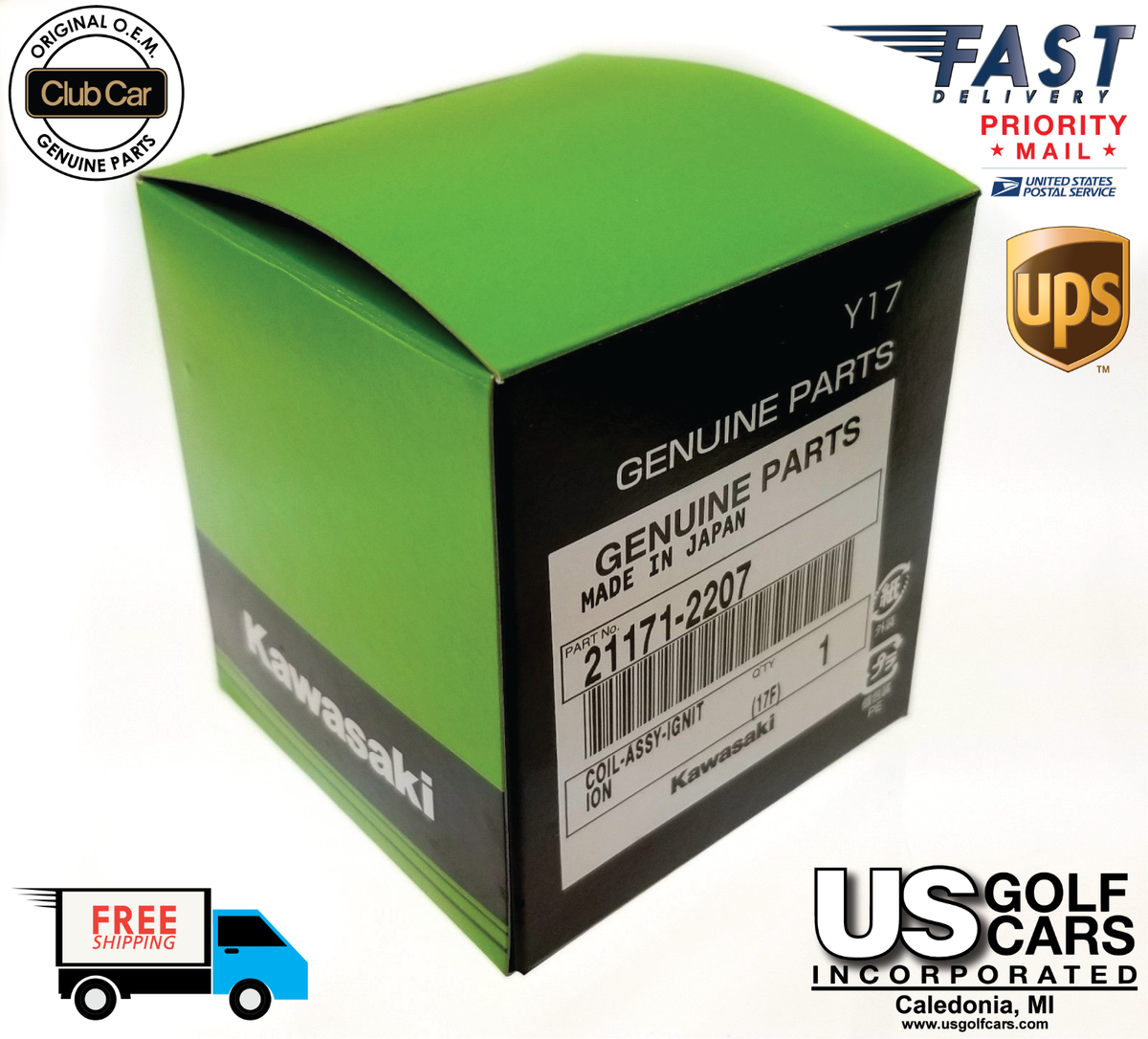 OEM Kawasaki 101909201 Club Car Ignition Coil/Igniter for DS