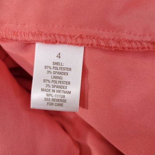 Abito donna Luxe By Carmen Marc Valvo aderente e svasato senza maniche arancione taglia 4 - Foto 7 di 10