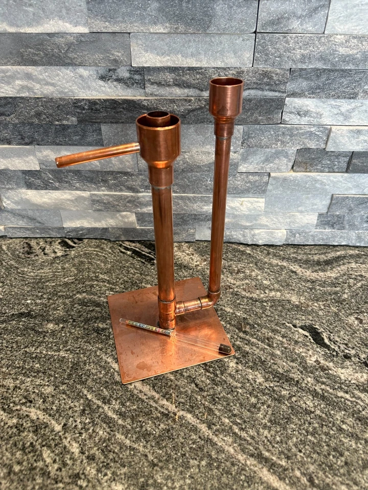 Handcrafted Copper Proofing Parrot Heads for Air Still With Alcohol Hydrometer - Image 2 of 4