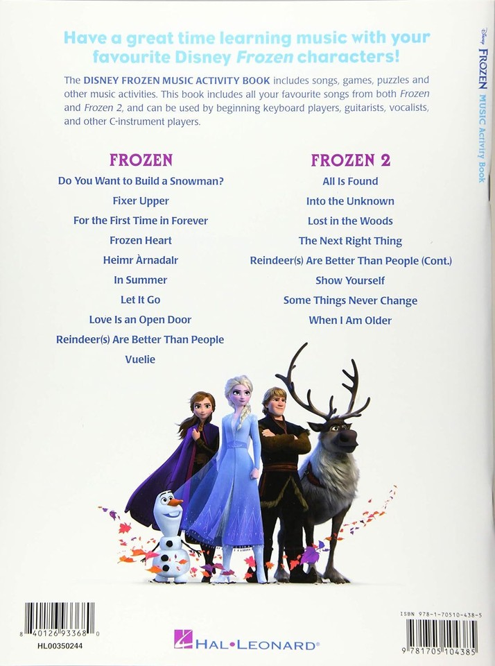Disney Frozen Music Activity Book (Paperback) (UK IMPORT) eBay