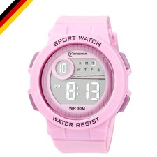 Digitale Kinderuhr  mit LED-Licht, Multifunktion, Wecker, Datum, Sportuhr für...