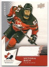 Victoria Bach 2020 Upper Deck Team Canada Women Game Used Jersey