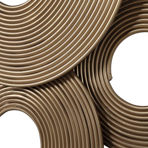 Modern Ahmet Spiraled Rings Circles Wall Sculpture Iron Abstract Uttermost 04201 - Picture 5 of 7