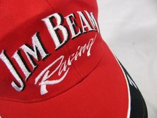 Jim Beam Racing Team Robby Gordon Red & Black Baseball Cap Hat Adjustable