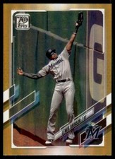 2021 Topps Series 1 Base Gold Foil #161 Lewis Brinson - Miami Marlins