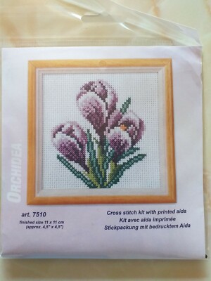 Brandneu Orchidea gedruckt Kreuzstich Kit.  'Krokus'