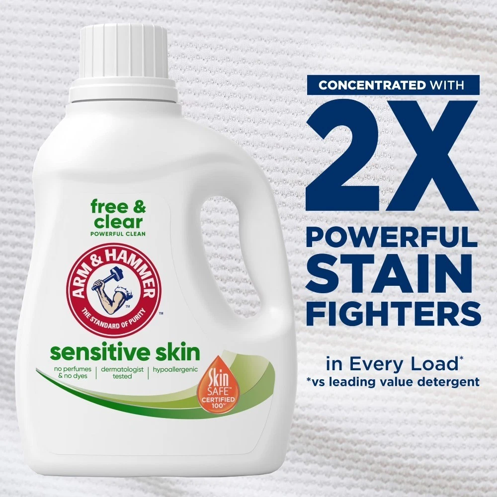 Sensitive Skin Free & Clear Liquid Laundry Detergent Soap, 105 fl oz, 105 Loads - thumbnail 2