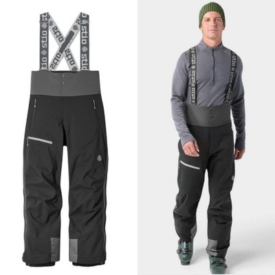 Stio Mens Environ Bib Regular Length Skiing In Abyss Black Size Medium New