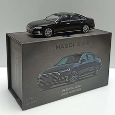 Masdi 1/64 Scale Audi A8L (D5)  2021 Diecast Car Model Toy Vehicles -- Black
