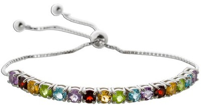 Peridot Bolo Armband Silber 925 Blautopas Citrin Granat  25