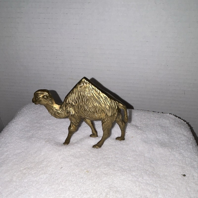 Vintage Decorative Brass Camel Figurine 4" tall