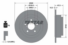 2x TEXTAR Bremsscheibe Hinterachse für SUBARU