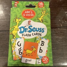Dr. Seuss Flash Card ABC's  Words 40 Cards 14 Bonus Cards Geddes 3 