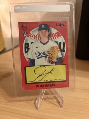 2025 Topps Heritage High Number WPA-RS Auto Roki Sasaki #58/76 Rookie RC
