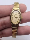 Vintage Timex Quartz Watch Women Gold Tone Oval Stretch Band Analog New Battery