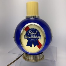 Vintage Beer Sign Pabst Blue Ribbon Wall Sconce PBR Blue Globe