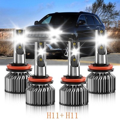 Car Front LED Headlight Bulb High&Low Beam Kit For Jeep Grand Cherokee 2018-21