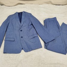 Nautica Blue Suit Jacket Pants Set Boys 16 Spring Occasion Wedding Formal Church