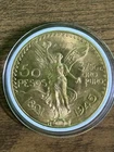 Photo of a 1945 Mexico 50 Pesos Gold from an eBay listing that sold on Apr 17, 2026