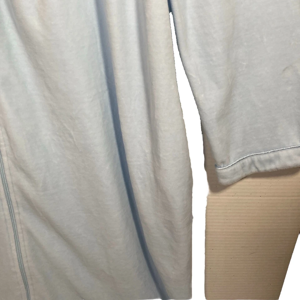 Bata Classic Elements Cremallera Completa Azul Bebé Bordada Talla M Bolsillos Foto 3 de 4