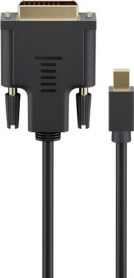 Mini DisplayPort DVI-D Adapterkabel 1.2 3m Schwarz Dual-Link (24+1 pin) Goobay 