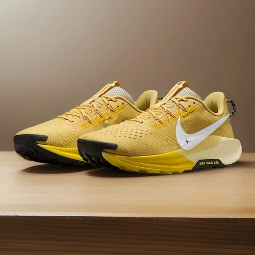 Size 10.5 - Nike Men’s Pegasus Trail 5 Saturn Gold Running Shoes - DV3864-700