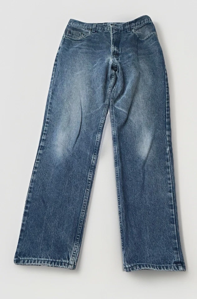 Vintage St Michael Jeans Mens 32x30 Blue Made In UK Straight Leg 90s - Image 2 of 4