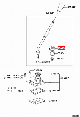 Genuine Hilux LN105 LN100 KZN205 KZN165 KZN130 KDN170 Gear Shift Lever Boot - Picture 17 of 20