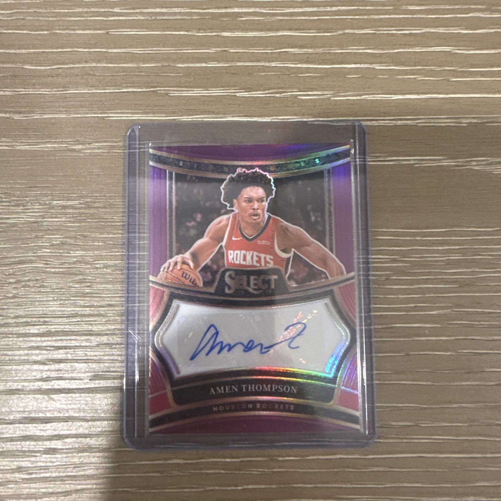 2024-25 Panini Select Signatures Amen Thompson Purple Auto #SIG-AMN 7/75
