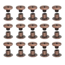 Chicago Screws, Leather Rivets for Belt Bag M5 x 5 mm 80 Pack Copper Tone