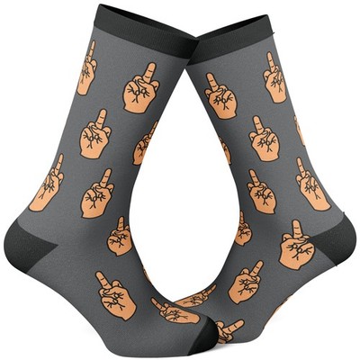Men's Middle Finger Socks Funny Flick Off F You Graphic Novelty Footwear