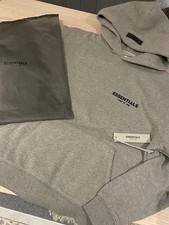 Image of Fear of God Essentials Hoodie Dark Oatmeal, Size Small