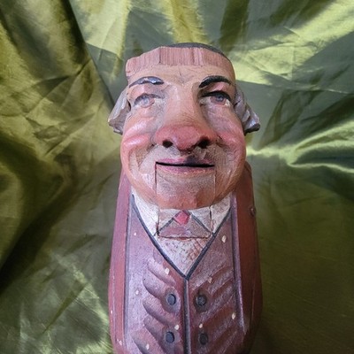 Antique Hand-Carved Wooden Nutcracker Late 19th Century