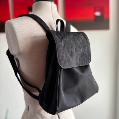 ღ Michael B. Designer Rucksack Schwarz Stickerei Damen Mini Backpack Top Zustand