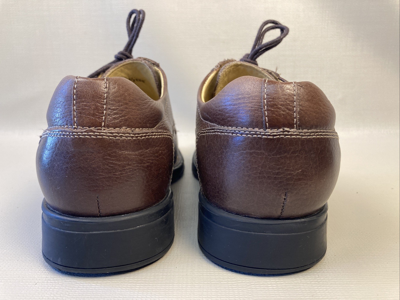 SAOLA Scarpe eleganti Studio Belvedere Bay Bridge pelle marrone Oxford usate in ottime condizioni taglia 8 5 EEE