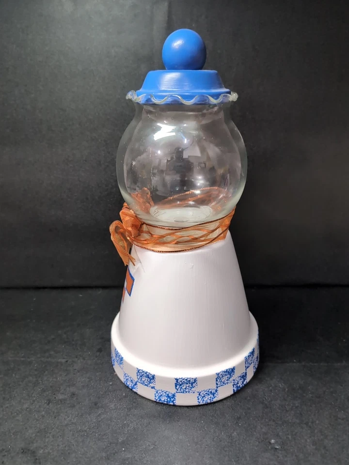 Tarro de caramelos de vidrio Florida Gators, bote hecho a mano con tapa, ventilador decoración del hogar Foto 2 de 4