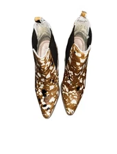 Diba True Sound Off Genuine Cow Fur Hair Pointed Boots Womens 7.5