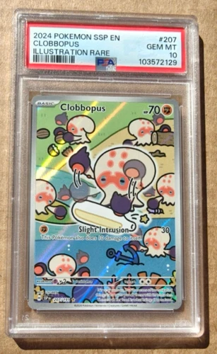 2024 Pokemon Surging Sparks Clobbopus Illustration Rare #207 PSA 10 GEM MINT