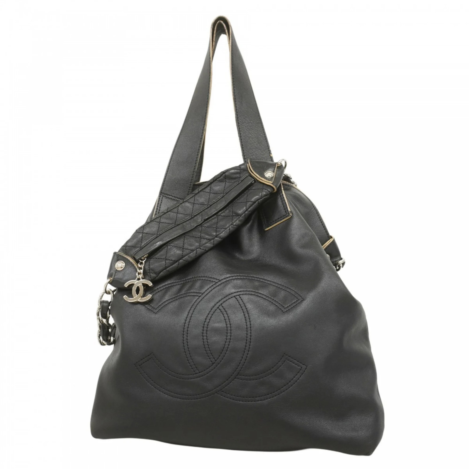Chanel black lambskin shoulder bag for women GZl1ais7-image