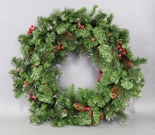 National Tree Company 30" Crestwood Spruce Wreath 70 bttry-Operated Led Lights