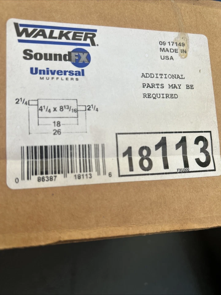 SILENCIADOR UNIVERSAL WALKER SOUND FX 2,5 entradas 2,25 salidas parte # 18113 Foto 3 de 3