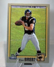 Drew Brees Topps #328 Chargers New Orleans Saints ‘10 2001 RC RP Rookie Card. rookie card picture
