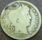 US 1898 Barber Quarter  **
