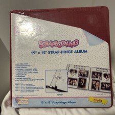 Strap/Hinge Album 12" X 12" Westrim Crafts Hardcover Book Memories Burgundy