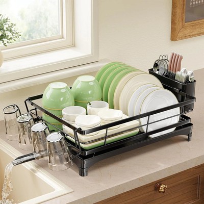 Simple Trending Dish Drying Rack for Kitchen Counter, Stainless Steel Dish Rack,