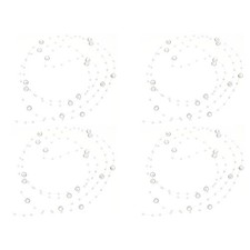 24 Pcs 4 Feet Artificial Pearl String Beads Chain for Decoration, Clear